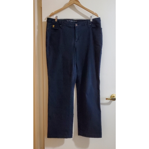 Second Yoga Jeans Denim - Second Yoga Jeans womens size 16  blue high rise straight leg